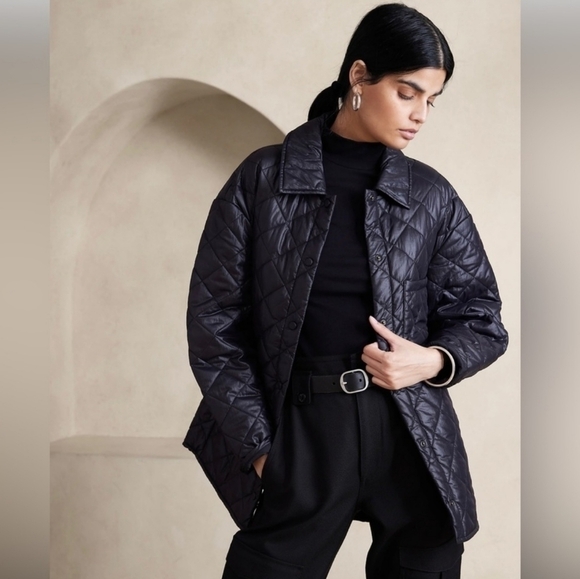 Banana Republic Quilted Shirt Jacket - Picture 1 of 4
